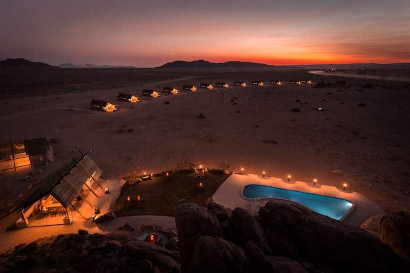 Desert Quiver Camp at night