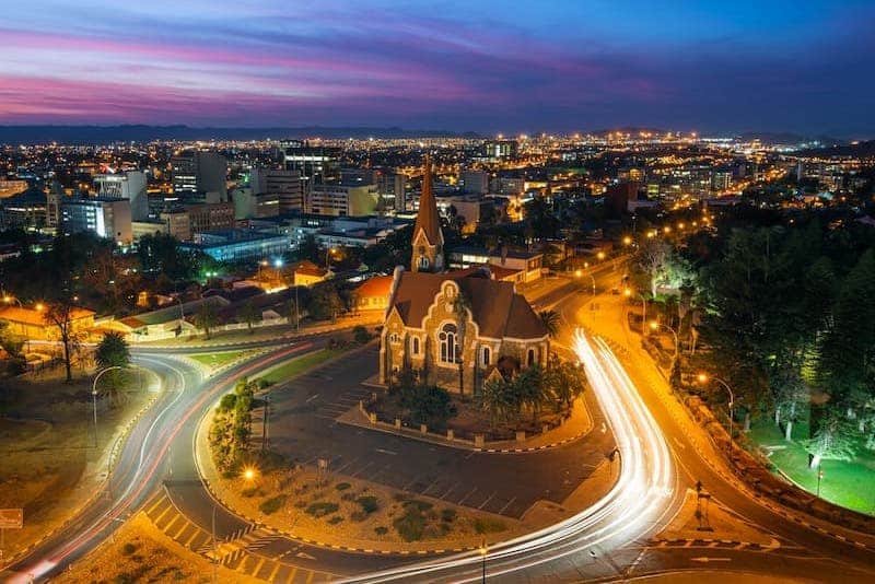 Windhoek at night