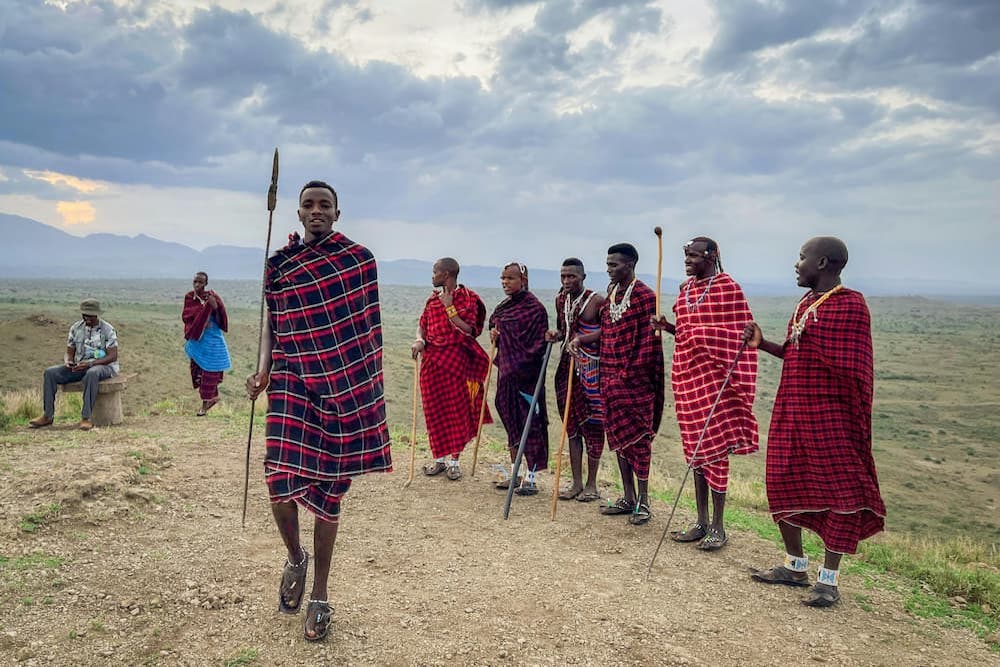 Maasai moran in the bush