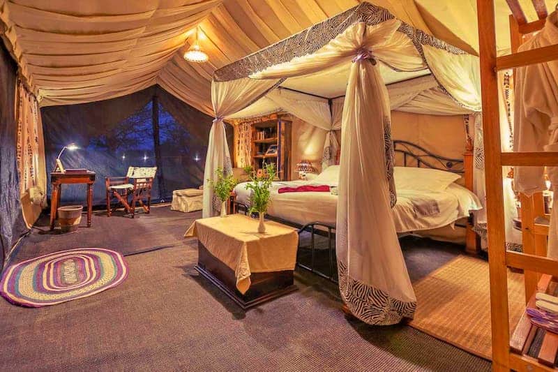 Mara River Camp tent interior