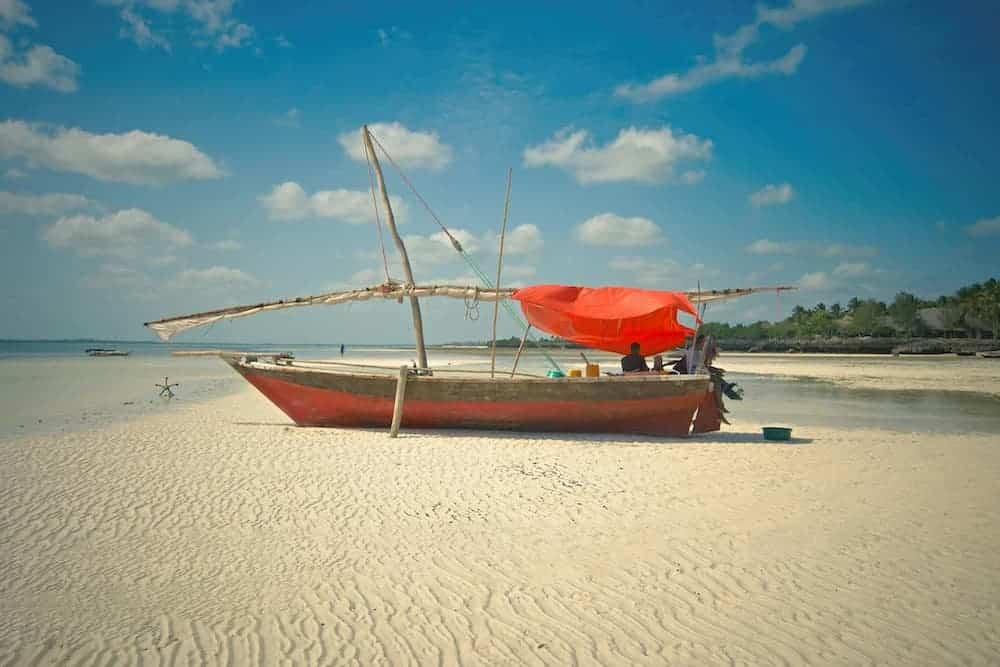 Fishing boar, Zanzibar beach